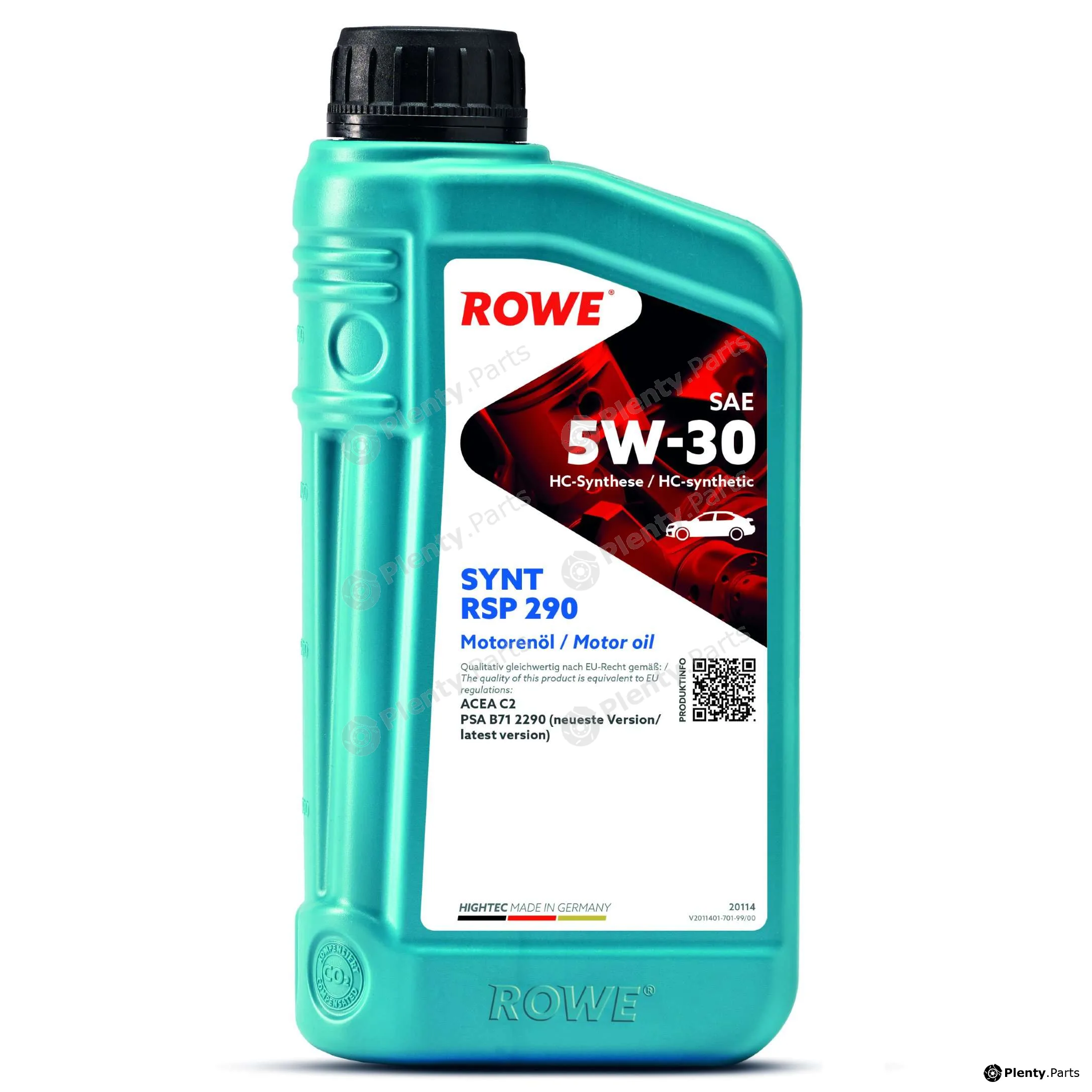 Rowe 20114-0010-99 — Engine Oil HIGHTEC SYNT RSP 290 SAE 5W-30 (20114)