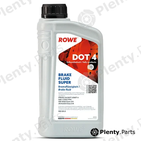Rowe 25102-0010-99 — Brake Fluid HIGHTEC BRAKE FLUID SUPER DOT 4 (25102)