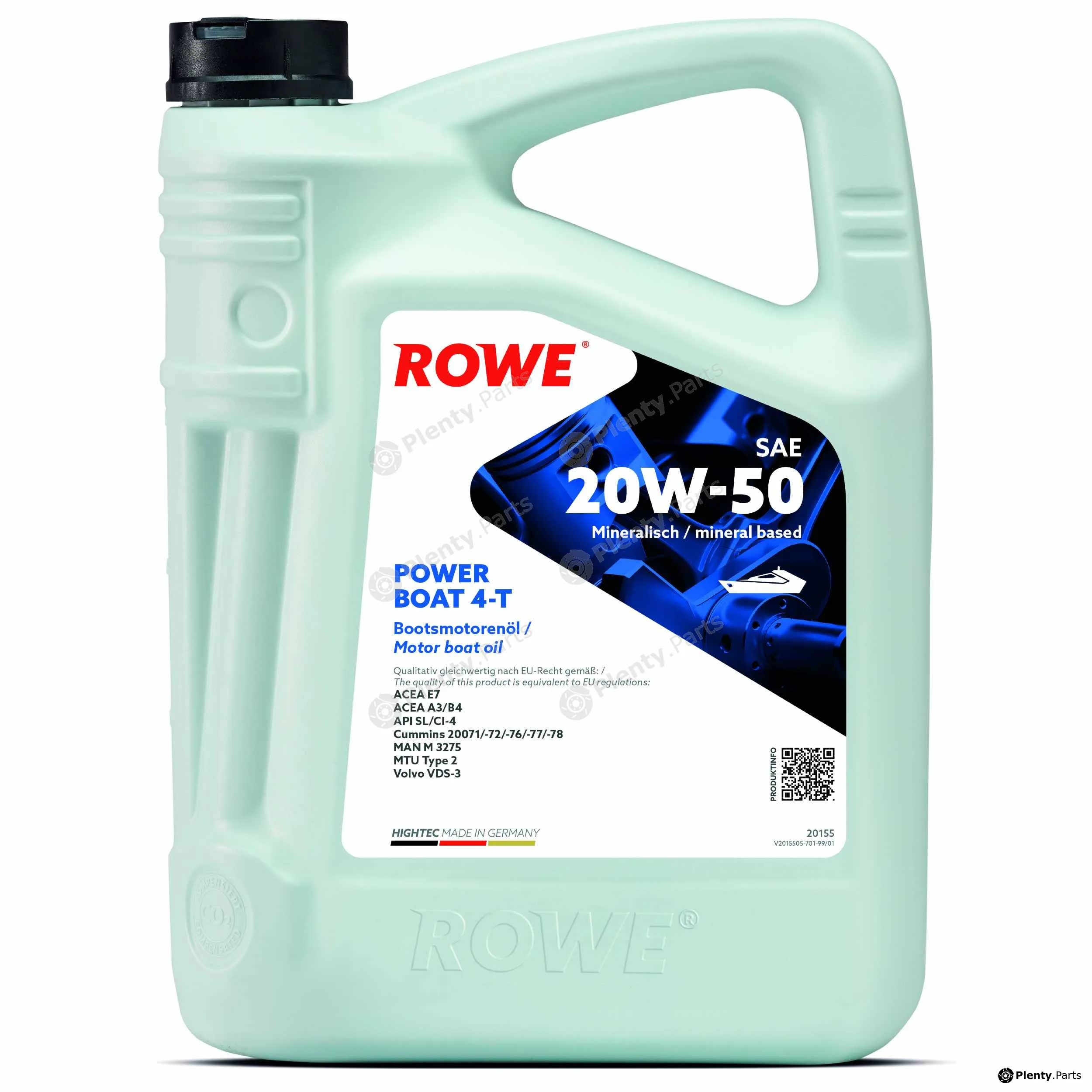 Rowe 20155-0050-99 — Engine Oil HIGHTEC POWER BOAT 4-T SAE 20W-50 (20155)