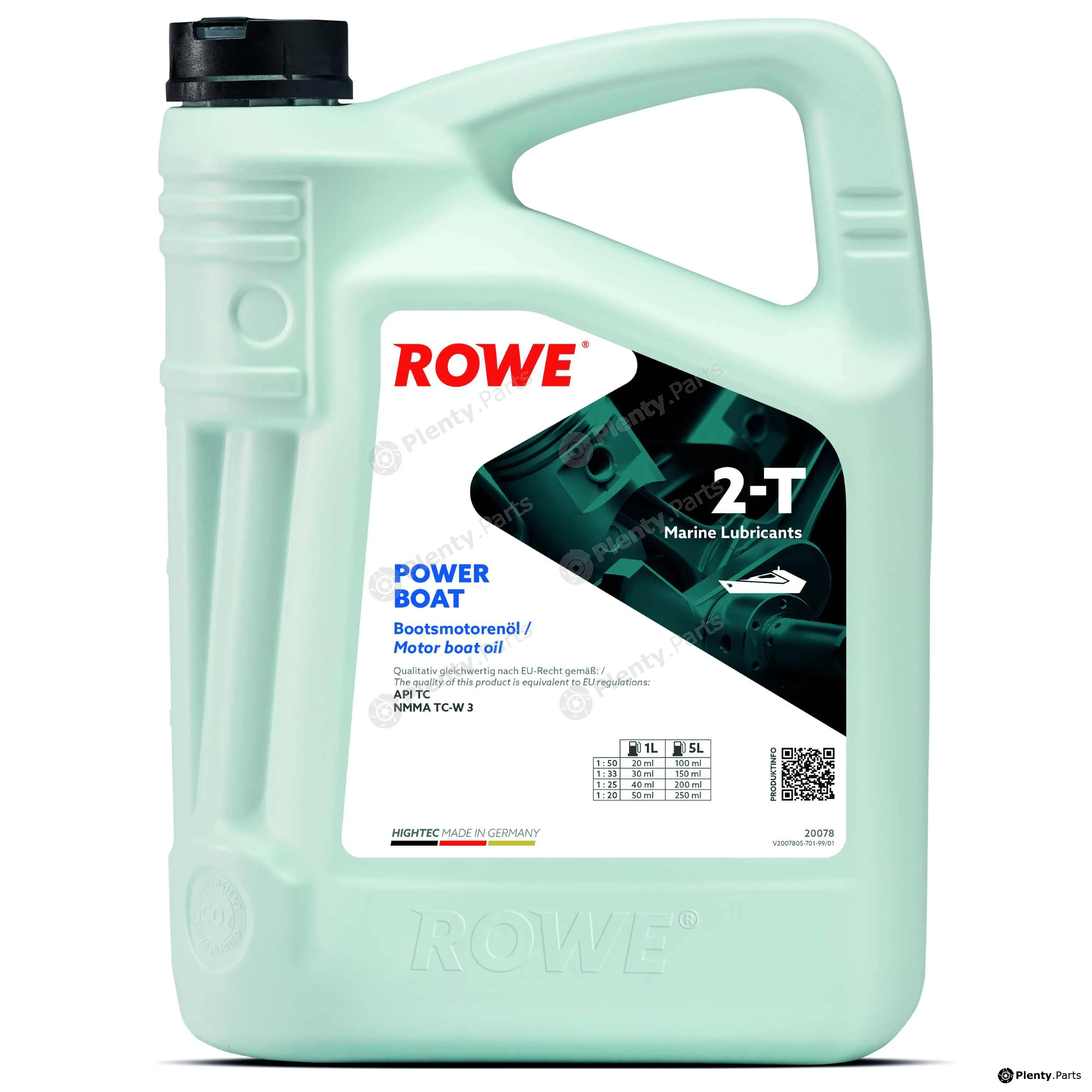 Rowe 20078-0050-99 — 2-stroke engine oil HIGHTEC POWER BOAT 2-T (20078)