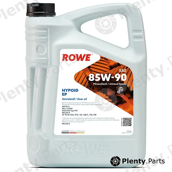 Rowe 25005-0050-99 — Axle Gear Oil HIGHTEC HYPOID EP SAE 85W-90 (25005)