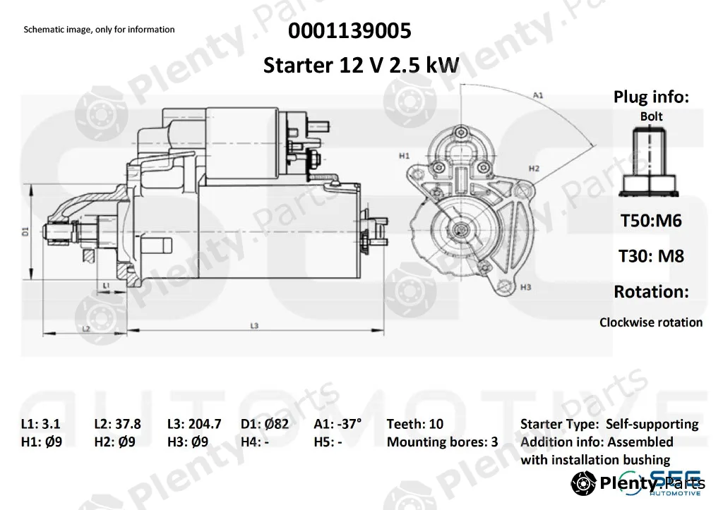 SEG Automotive 0001139005 — Starter