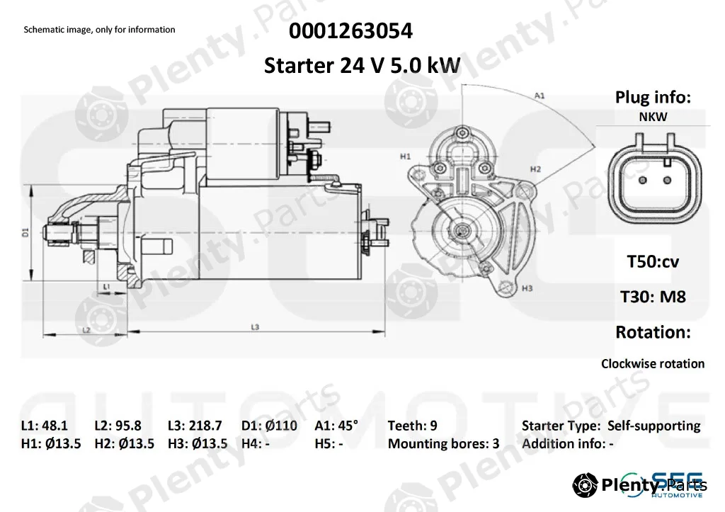 SEG Automotive 0001263054 — Starter