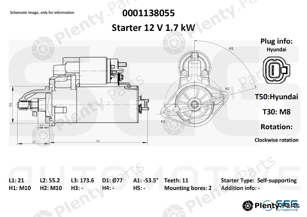 SEG Automotive 0001138055 — Starter