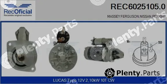 Recoficial REC6025105.0 — Starter
