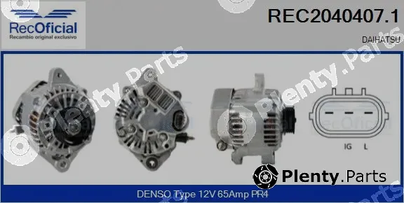 Recoficial REC2040407.1 — Alternator