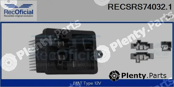 Recoficial RECSRS74032.1 — Resistor, interior blower