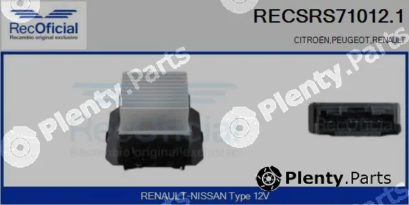 Recoficial RECSRS71012.1 — Resistor, interior blower
