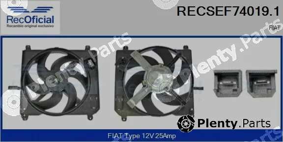 Recoficial RECSEF74019.1 — Electric Motor, radiator fan