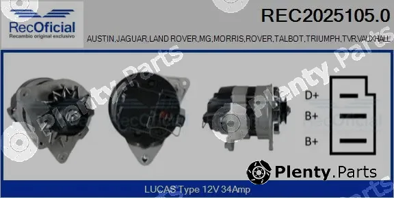 Recoficial REC2025105.0 — Alternator