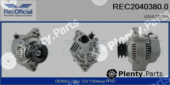 Recoficial REC2040380.0 — Alternator