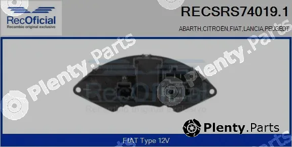 Recoficial RECSRS74019.1 — Resistor, interior blower