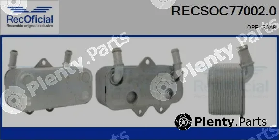 Recoficial RECSOC77002.0 — Oil Cooler, engine oil