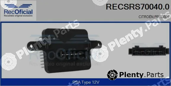 Recoficial RECSRS70040.0 — Resistor, interior blower