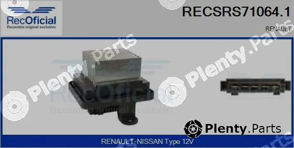 Recoficial RECSRS71064.1 — Resistor, interior blower