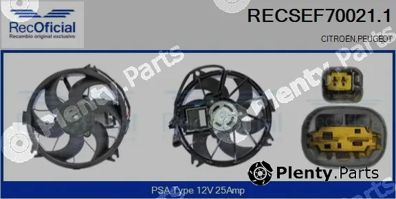 Recoficial RECSEF70021.1 — Electric Motor, radiator fan
