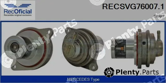 Recoficial RECSVG76007.1 — EGR Valve