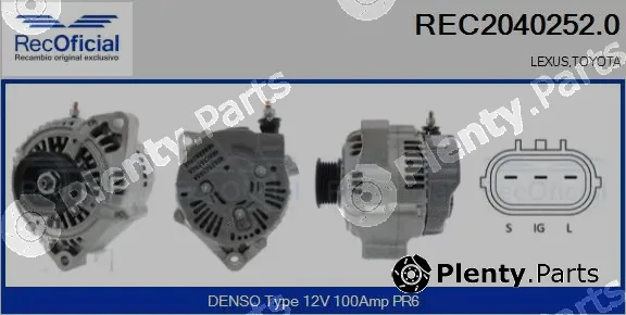 Recoficial REC2040252.0 — Alternator