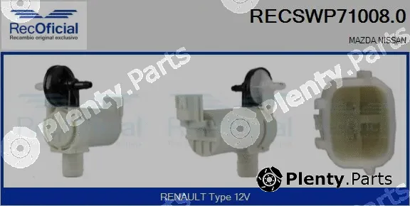 Recoficial RECSWP71008.0 — Washer Fluid Pump, window cleaning