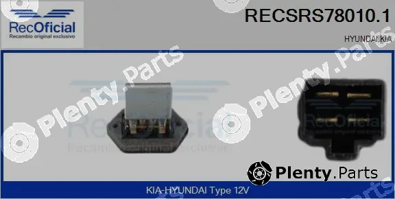 Recoficial RECSRS78010.1 — Resistor, interior blower