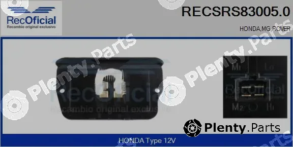 Recoficial RECSRS83005.0 — Resistor, interior blower