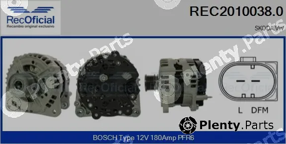 Recoficial REC2010038.0 — Alternator