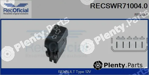 Recoficial RECSWR71004.0 — Switch, window regulator