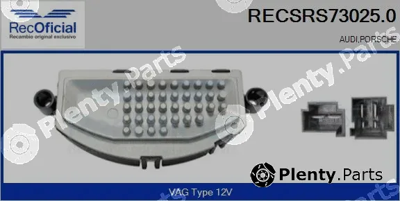 Recoficial RECSRS73025.0 — Resistor, interior blower