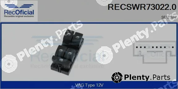 Recoficial RECSWR73022.0 — Switch, window regulator