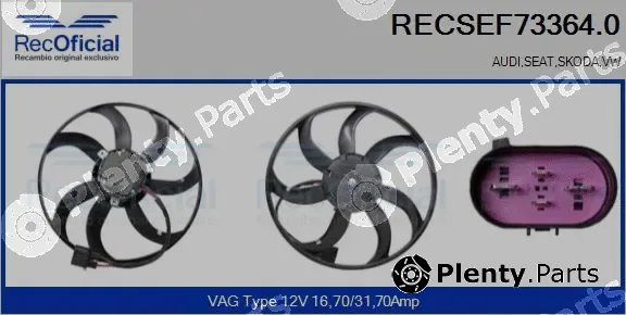 Recoficial RECSEF73364.0 — Fan, engine cooling