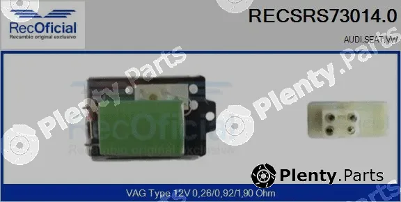 Recoficial RECSRS73014.0 — Resistor, interior blower