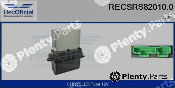 Recoficial RECSRS82010.0 — Resistor, interior blower