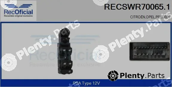 Recoficial RECSWR70065.1 — Switch, window regulator
