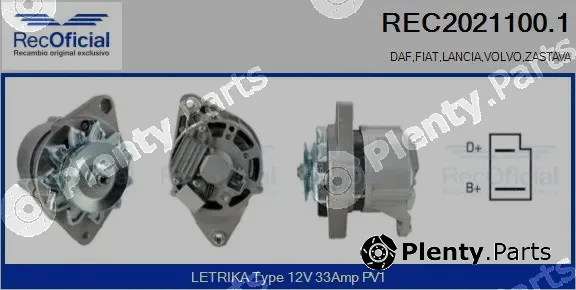 Recoficial REC2021100.1 — Alternator