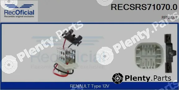 Recoficial RECSRS71070.0 — Resistor, interior blower