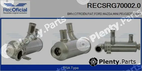 Recoficial RECSRG70002.0 — Cooler, exhaust gas recirculation