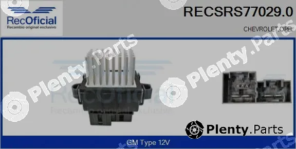 Recoficial RECSRS77029.0 — Resistor, interior blower