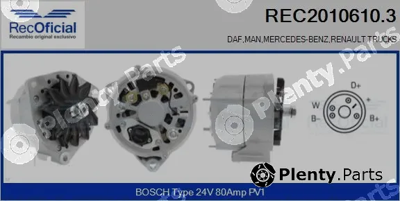 Recoficial REC2010610.3 — Alternator