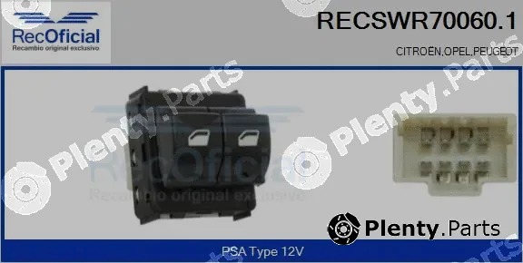 Recoficial RECSWR70060.1 — Switch, window regulator