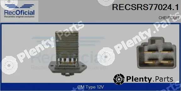 Recoficial RECSRS77024.1 — Resistor, interior blower