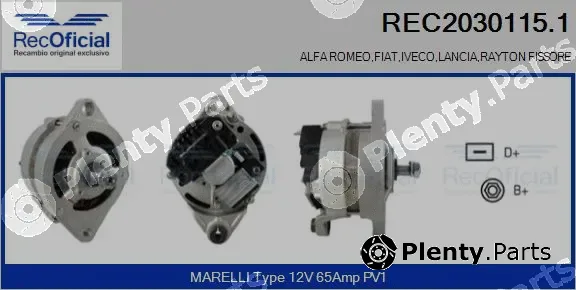Recoficial REC2030115.1 — Alternator