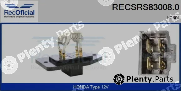 Recoficial RECSRS83008.0 — Resistor, interior blower