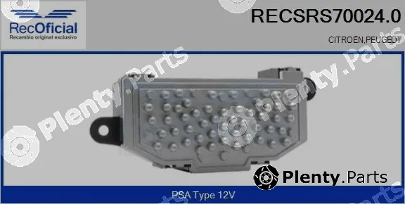 Recoficial RECSRS70024.0 — Resistor, interior blower