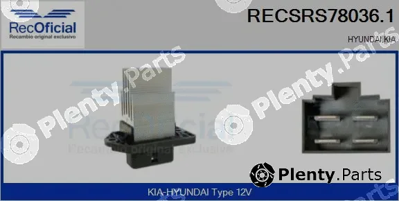 Recoficial RECSRS78036.1 — Resistor, interior blower