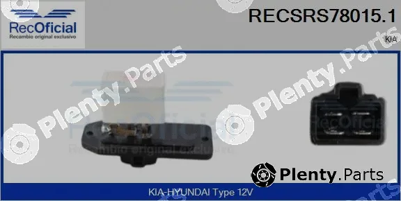 Recoficial RECSRS78015.1 — Resistor, interior blower
