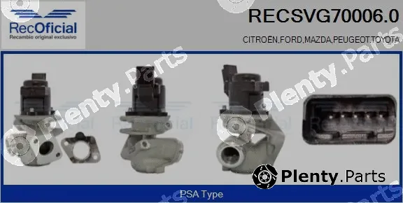 Recoficial RECSVG70006.0 — EGR Valve
