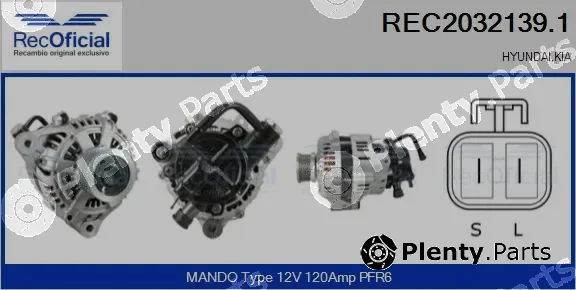 Recoficial REC2032139.1 — Alternator