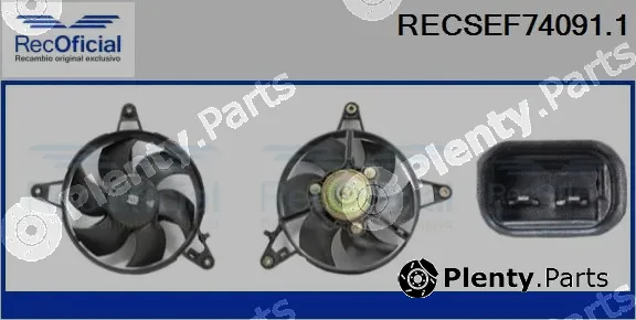 Recoficial RECSEF74091.1 — Electric Motor, radiator fan