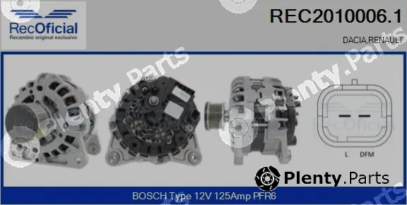 Recoficial REC2010006.1 — Alternator