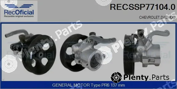 Recoficial RECSSP77104.0 — Hydraulic Pump, steering